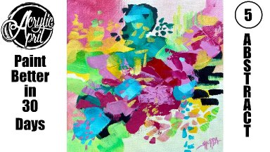 Easy colorful abstract How to Paint  Abstract in Acrylic Step by Step for Beginners | Day 5