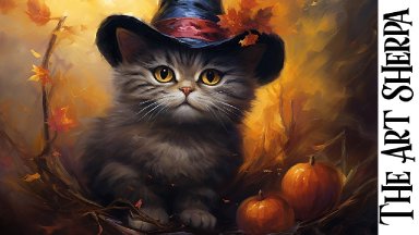 How to paint a Witches Cat 🌟🎨 How to paint acrylics for beginners: Paint Night at Home Halloween
