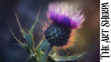 How to paint a Glowing thistle Flower 🌟🎨 How to paint acrylics Halloween Floral