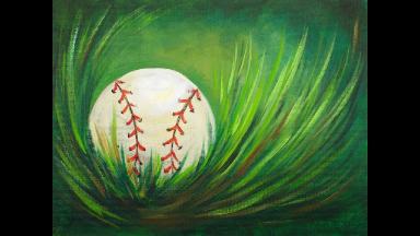 Acrylic Step by Step Painting Baseball in Grass Easy beginner Tutorial 🎨⚾