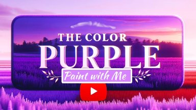 The Color Purple  How to paint acrylics for beginners: Christmas Live stream