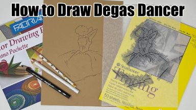 Zoom  How to Draw the Degas Dancer step by step - my method of draw and transfer - patron