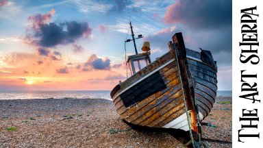 Sunset sea and beached Boat 🌟🎨 How to paint acrylics for beginners: Paint Night at Home