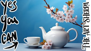 Teapot cherry blossom Still life 🌟🎨 How to Draw and Paint tutorial for Beginners #art #painting