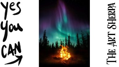 Aurora Borealis and Camp fire 🌟🎨 How to Draw and Paint tutorial for Beginners