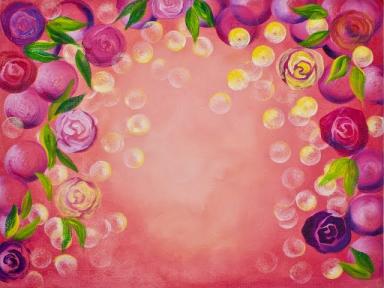 Rose Bokeh Easy And Simple Background Step By Step Acrylic Painting Tutorial The Art Sherpa