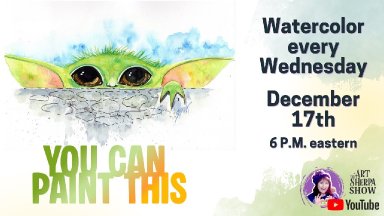 The Art Sherpa Show | Baby Yoda Watercolor