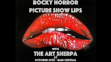 LIVE Free Paint Night tutorial PREVIEW tutorial #RockyHorror | TheArtSherpa