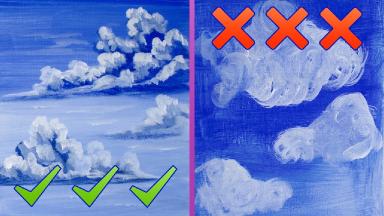 Dos and Don'ts how to paint  better clouds for Beginning Artists