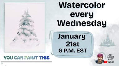 The Art Sherpa Show | Snowy Pine Trees Study | Watercolor for Beginners