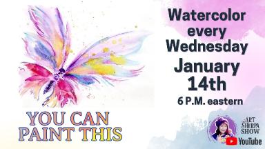 Art Sherpa Show | Loose Butterfly, Wet into Wet | Watercolor for Beginners