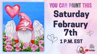 The Art Sherpa Show | Angel of Love Gnome | Easy Beginner Acrylic