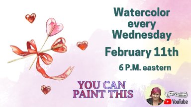 The Art Sherpa Show |  Heart Candy Lollypop | Watercolor for Beginners