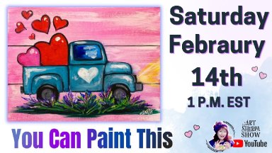 The Art Sherpa Show | Vintage Truck With Hearts | Easy Beginner Acrylic