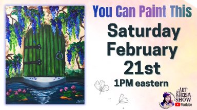 The Art Sherpa Show | Green Door with Wisteria | Easy Beginner Acrylic Painting
