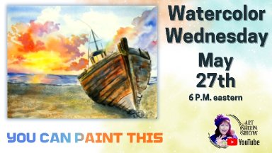 Old Boat in the Sand | Watercolor for Beginners Line and Wash