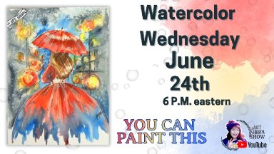 Girl in the Rain | Easy Beginner Watercolor