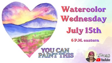 Simple Landscape Heart | Easy Beginner Watercolor