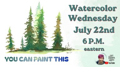 Pine Tree Landscape | Easy Beginner Watercolor