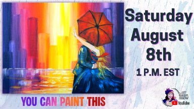 Lovers Kiss in the Rain | Easy Beginning Acrylic Step by Step