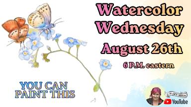 Forget Me Nots and Butterflies | Easy Beginner Watercolor