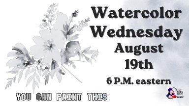 Easy Flowers Black and White| Easy Beginner Watercolor