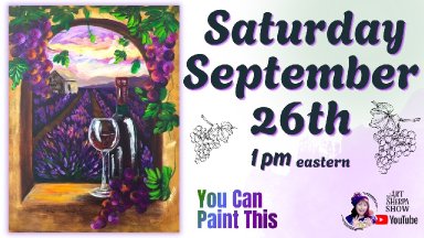 Tuscan Wine and Grapes | Easy Beginning Acrylic Step by Step