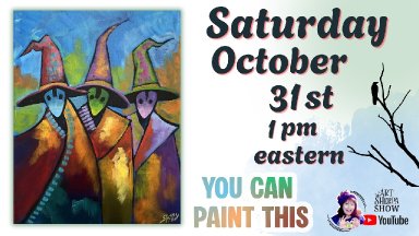 Abstract 3 Witches | Easy Beginning Acrylic Step by Step
