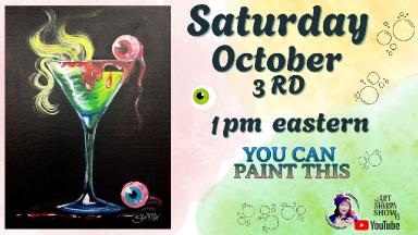 🌟🎨Creepy Cocktail | Easy Beginning Acrylic Step by Step