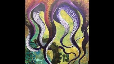 Steam Punk Kraken Acrylic Painting on Canvas for Beginners