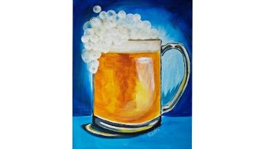 🍺 Easy Beginner 🎨 Acrylic Painting 💜  BEER Bar ART 🖍