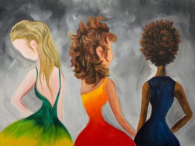 Learn to paint Hair in Acrylic Paint for Beginning Artists #bigartquest