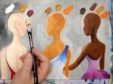 EASY Method How To Mix 3 Skin Tones In Acrylic Painting Quick