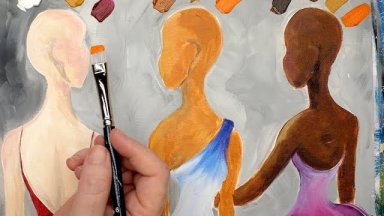 EASY method how to Mix 3 Skin tones in acrylic painting Quick Quest