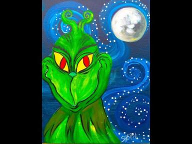 The Grinch Beginner Acrylic Painting Tutorial LIVE The Art Sherpa