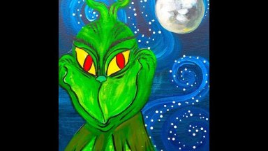 The Grinch Beginner Acrylic Painting tutorial LIVE