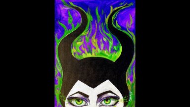 Maleficent Step by Step Acrylic Painting on Canvas for Beginners
