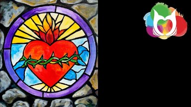 Stained Glass Stone window Step by Step Acrylic Painting Beginners