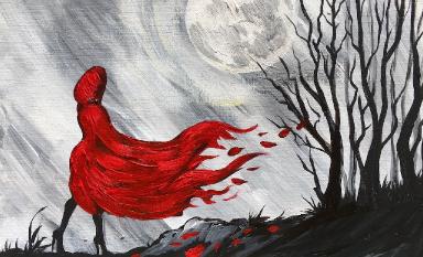 Little Red Riding Hood step by step Beginner Learn to Paint Acrylic