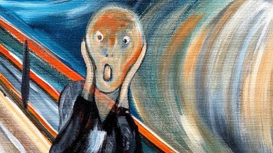 How to paint THE SCREAM by EVARD MUNCH BEGINNER Acrylic tutorial