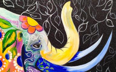 acrylic elephant painting