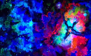 Learn to paintfor beginners Glow Galaxy Nebula Space Acrylic tutorial