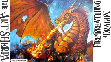 How To paint a Fire Breathing Dragon Acrylic Painting tutorial for Beginners