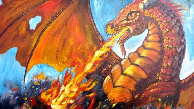 Dragon Fire| Time Lapse Acrylic painting| The Art Sherpa