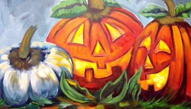 How to paint | Pumpkins Jack-o-lanterns | Cute Halloween Art