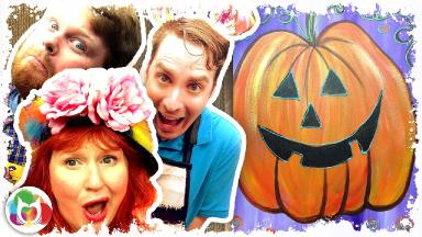 How to paint | Glow Pumpkins for Halloween | The Off Kilter Crafter & Todd Graham