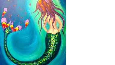 How to paint | Mermaid |  Beginner acrylic art lesson