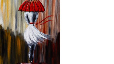 Girl in the Rain | Umbrella Art  | Beginner Acrylic Painting Lesson