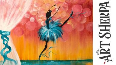 Easy How to paint with Acrylic on Canvas The Ballet Recital Step by step