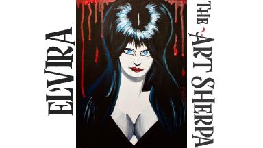 How to paint with Acrylic Elvira Easy Beginner tutorial